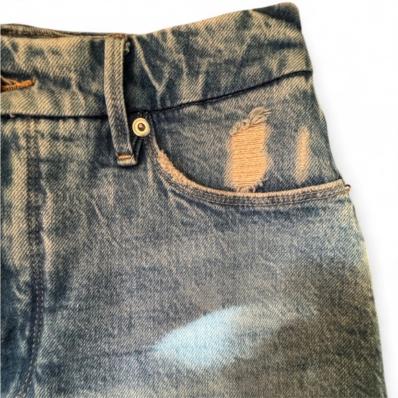 Good American Blue Denim Skirt size 0/25 new - Picture 7 of 7